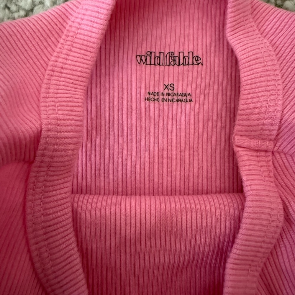 Wild Fable Pink Ribbed Tank Top - Picture 3 of 3